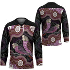 Purple Budgerigar Australia Indigenous Art Hockey Jersey