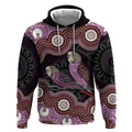 Purple Budgerigar Australia Indigenous Art Hoodie
