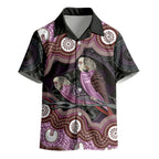 Purple Budgerigar Australia Indigenous Art Kid Hawaiian Shirt