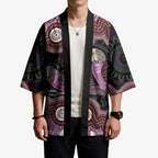 Purple Budgerigar Australia Indigenous Art Kimono