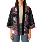 Purple Budgerigar Australia Indigenous Art Kimono