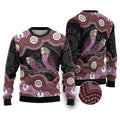 Purple Budgerigar Australia Indigenous Art Ugly Christmas Sweater