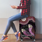 Purple Budgerigar Australia Indigenous Art Luggage Cover