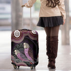 Purple Budgerigar Australia Indigenous Art Luggage Cover