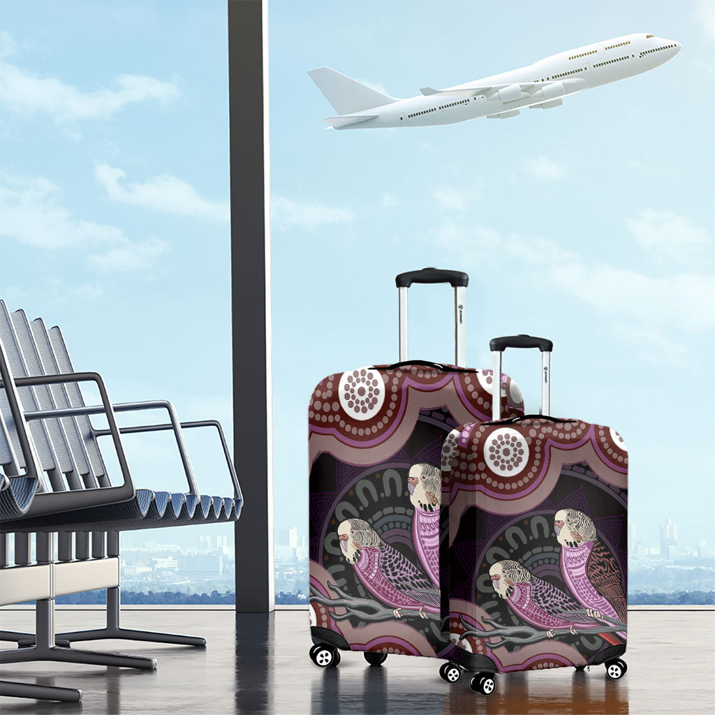 Purple Budgerigar Australia Indigenous Art Luggage Cover