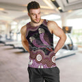 Purple Budgerigar Australia Indigenous Art Men Tank Top