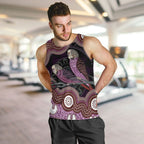 Purple Budgerigar Australia Indigenous Art Men Tank Top