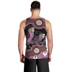 Purple Budgerigar Australia Indigenous Art Men Tank Top