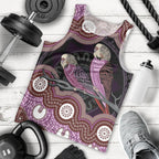 Purple Budgerigar Australia Indigenous Art Men Tank Top