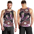 Purple Budgerigar Australia Indigenous Art Men Tank Top