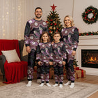 Purple Budgerigar Australia Indigenous Art Christmas Pajama Set