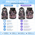 Purple Budgerigar Australia Indigenous Art Pet Hoodie