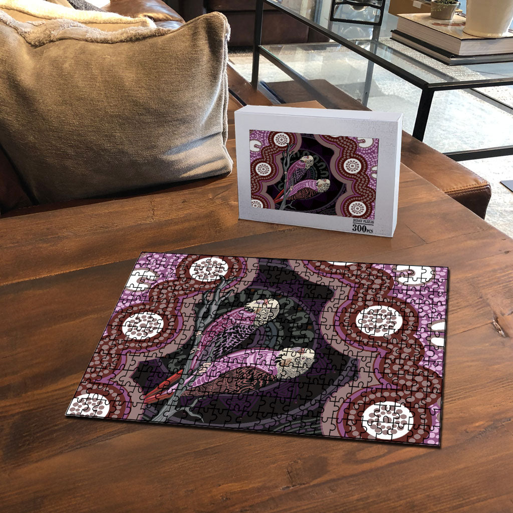 Purple Budgerigar Australia Indigenous Art Puzzle