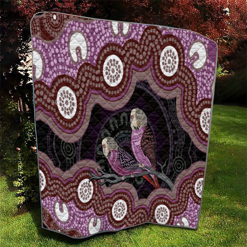 Purple Budgerigar Australia Indigenous Art Quilt