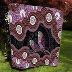 Purple Budgerigar Australia Indigenous Art Quilt