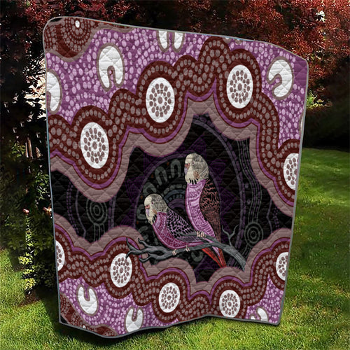 Purple Budgerigar Australia Indigenous Art Quilt