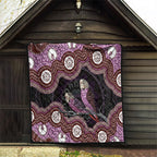 Purple Budgerigar Australia Indigenous Art Quilt