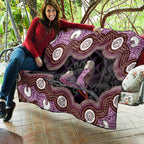 Purple Budgerigar Australia Indigenous Art Quilt