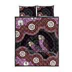 Purple Budgerigar Australia Indigenous Art Quilt Bed Set