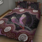 Purple Budgerigar Australia Indigenous Art Quilt Bed Set