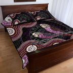 Purple Budgerigar Australia Indigenous Art Quilt Bed Set
