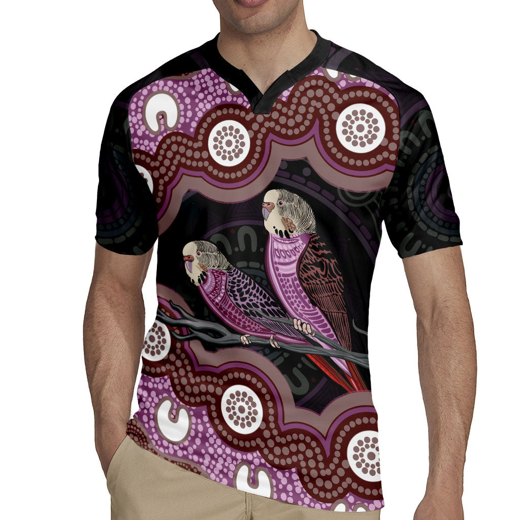 Purple Budgerigar Australia Indigenous Art Rugby Jersey