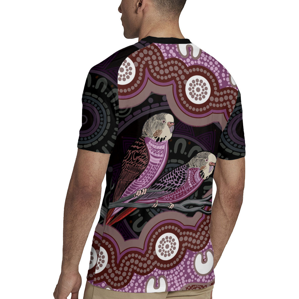Purple Budgerigar Australia Indigenous Art Rugby Jersey