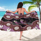 Purple Budgerigar Australia Indigenous Art Sarong