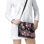 Purple Budgerigar Australia Indigenous Art Shoulder Handbag