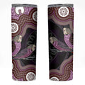 Purple Budgerigar Australia Indigenous Art Skinny Tumbler
