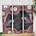 Purple Budgerigar Australia Indigenous Art Skinny Tumbler