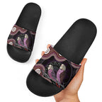 Purple Budgerigar Australia Indigenous Art Slide Sandals