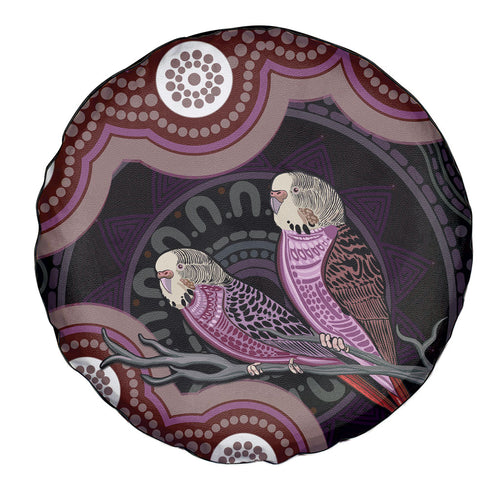 Purple Budgerigar Australia Indigenous Art Spare Tire Cover