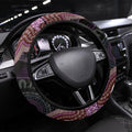 Purple Budgerigar Australia Indigenous Art Steering Wheel Cover
