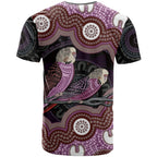 Purple Budgerigar Australia Indigenous Art T Shirt