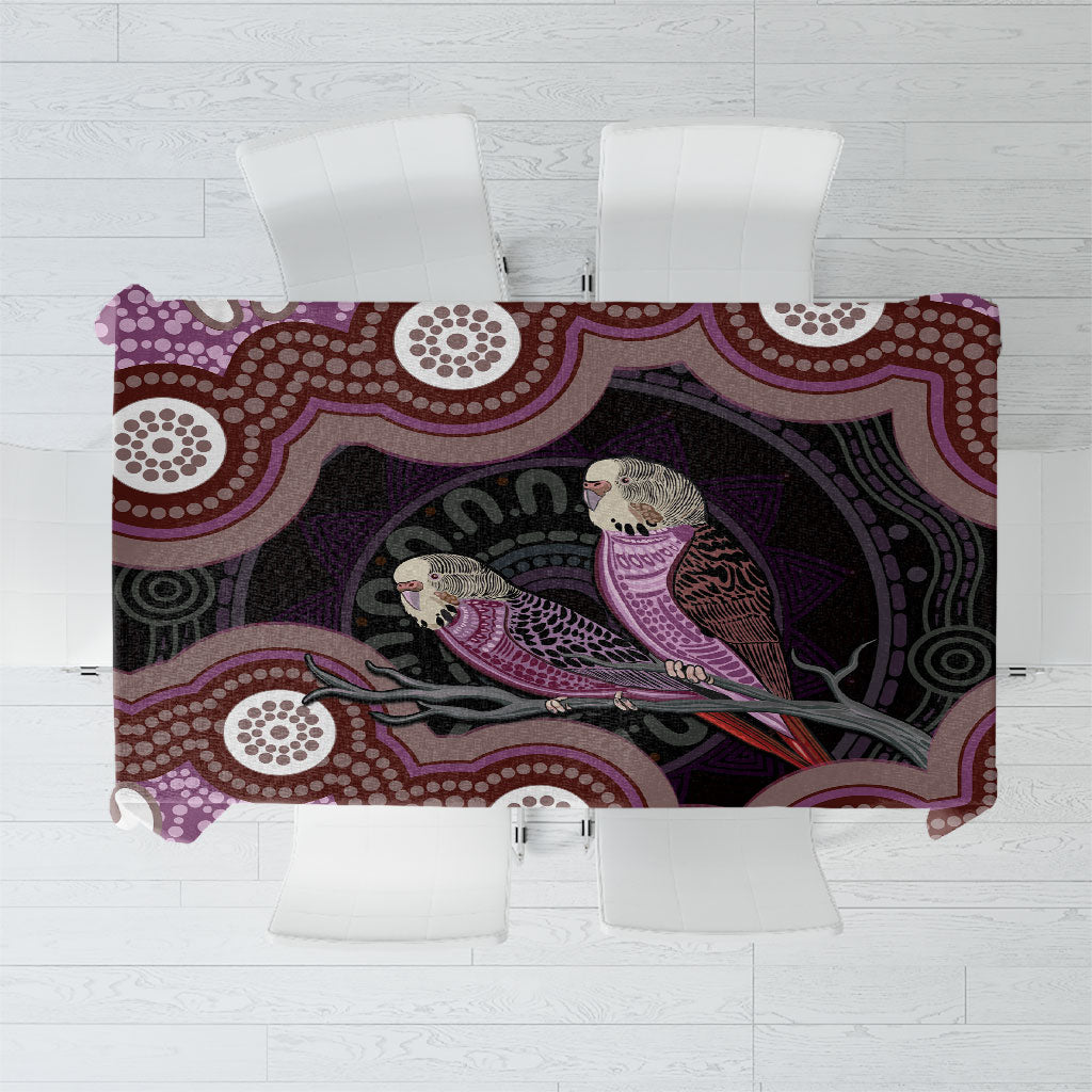 Purple Budgerigar Australia Indigenous Art Tablecloth