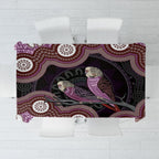 Purple Budgerigar Australia Indigenous Art Tablecloth