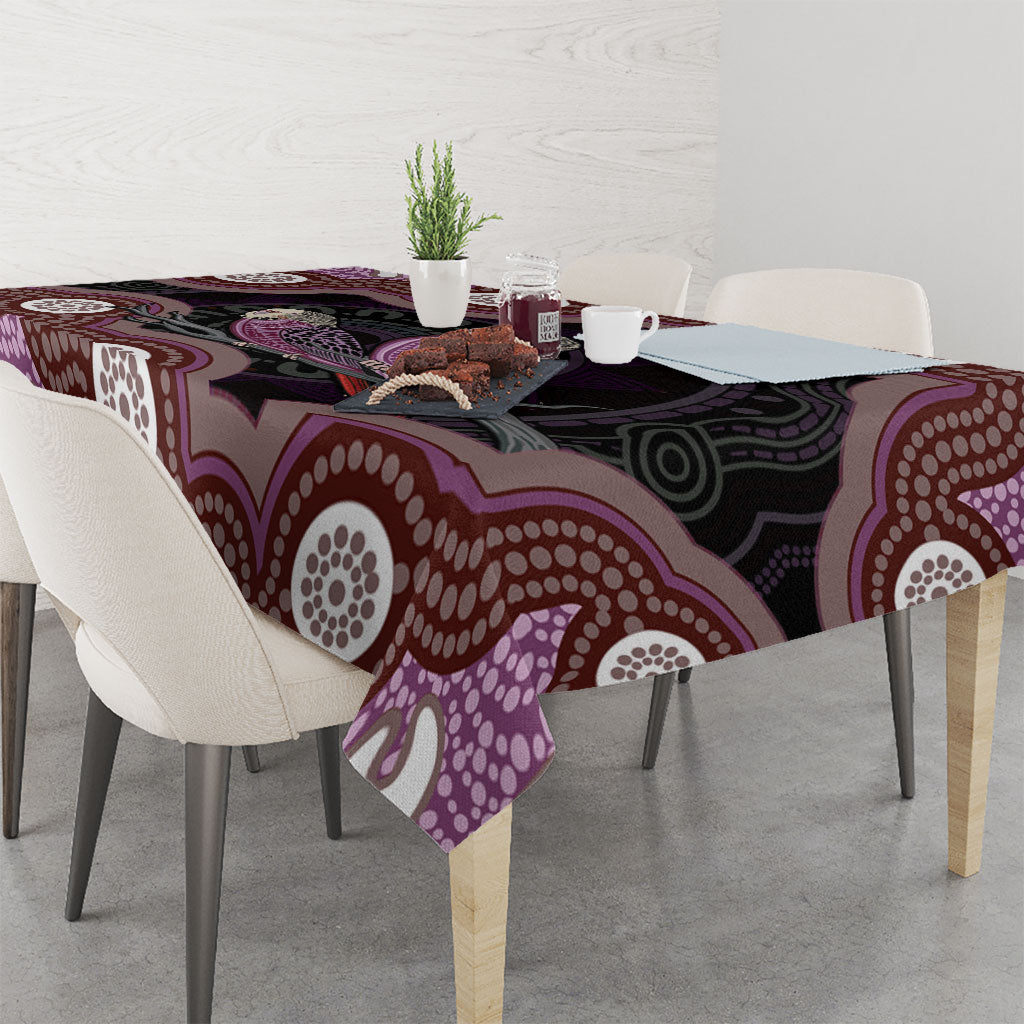 Purple Budgerigar Australia Indigenous Art Tablecloth