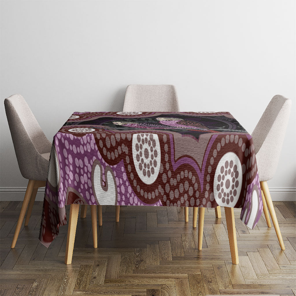 Purple Budgerigar Australia Indigenous Art Tablecloth