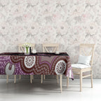 Purple Budgerigar Australia Indigenous Art Tablecloth