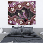 Purple Budgerigar Australia Indigenous Art Tapestry