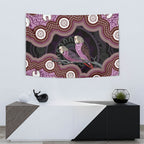 Purple Budgerigar Australia Indigenous Art Tapestry