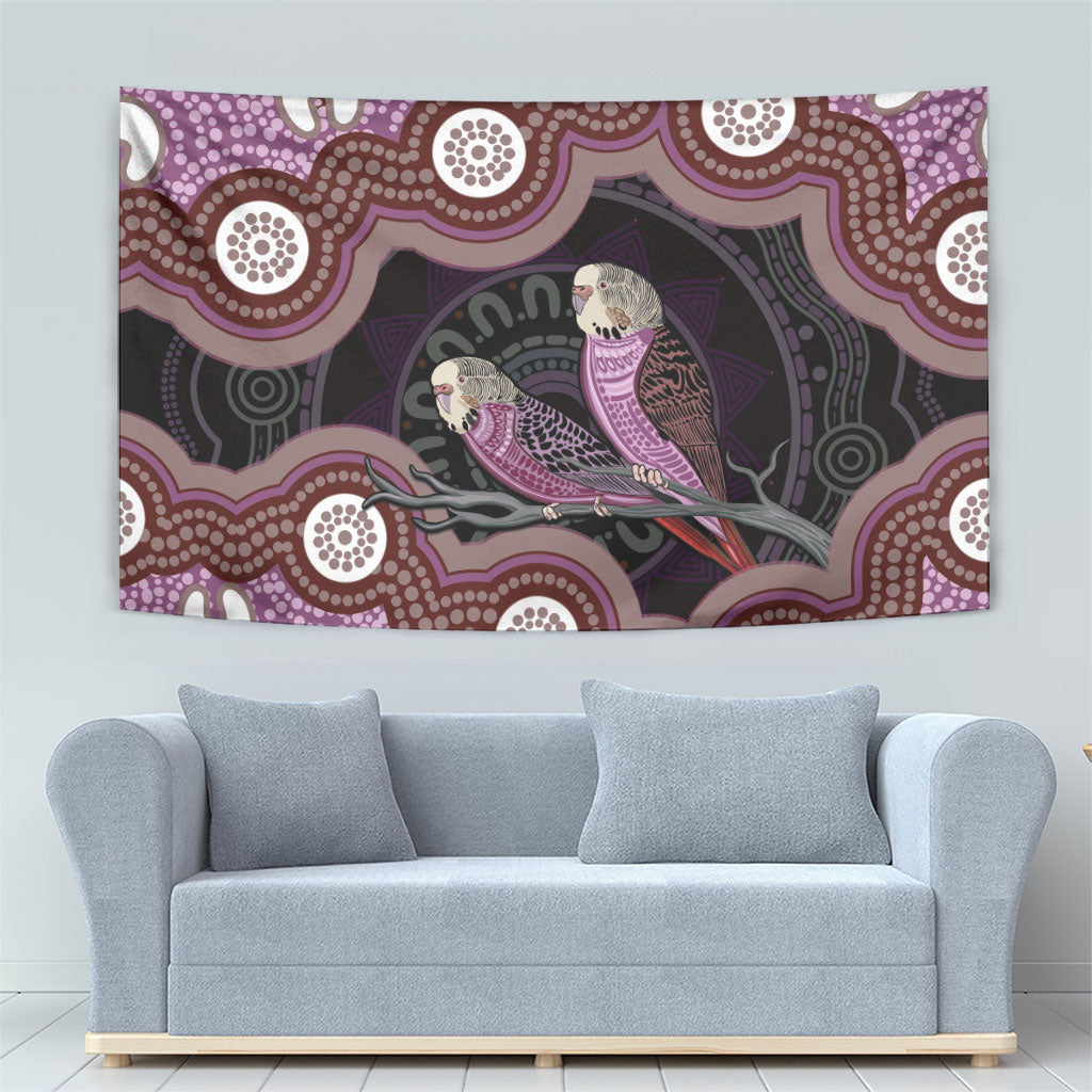 Purple Budgerigar Australia Indigenous Art Tapestry