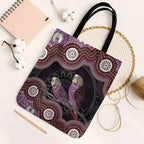 Purple Budgerigar Australia Indigenous Art Tote Bag