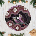 Purple Budgerigar Australia Indigenous Art Tree Skirt