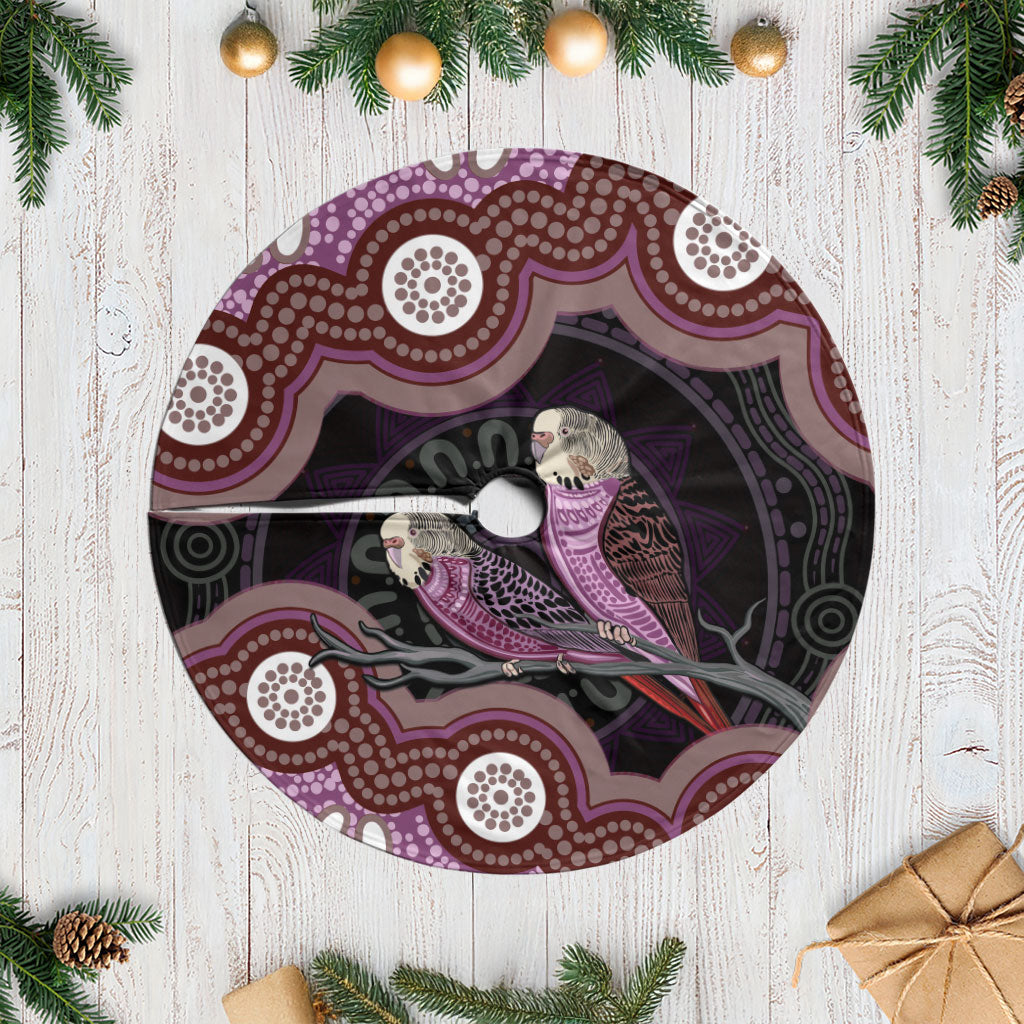 Purple Budgerigar Australia Indigenous Art Tree Skirt