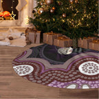 Purple Budgerigar Australia Indigenous Art Tree Skirt