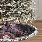 Purple Budgerigar Australia Indigenous Art Tree Skirt