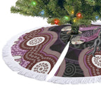Purple Budgerigar Australia Indigenous Art Tree Skirt