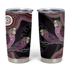 Purple Budgerigar Australia Indigenous Art Tumbler Cup